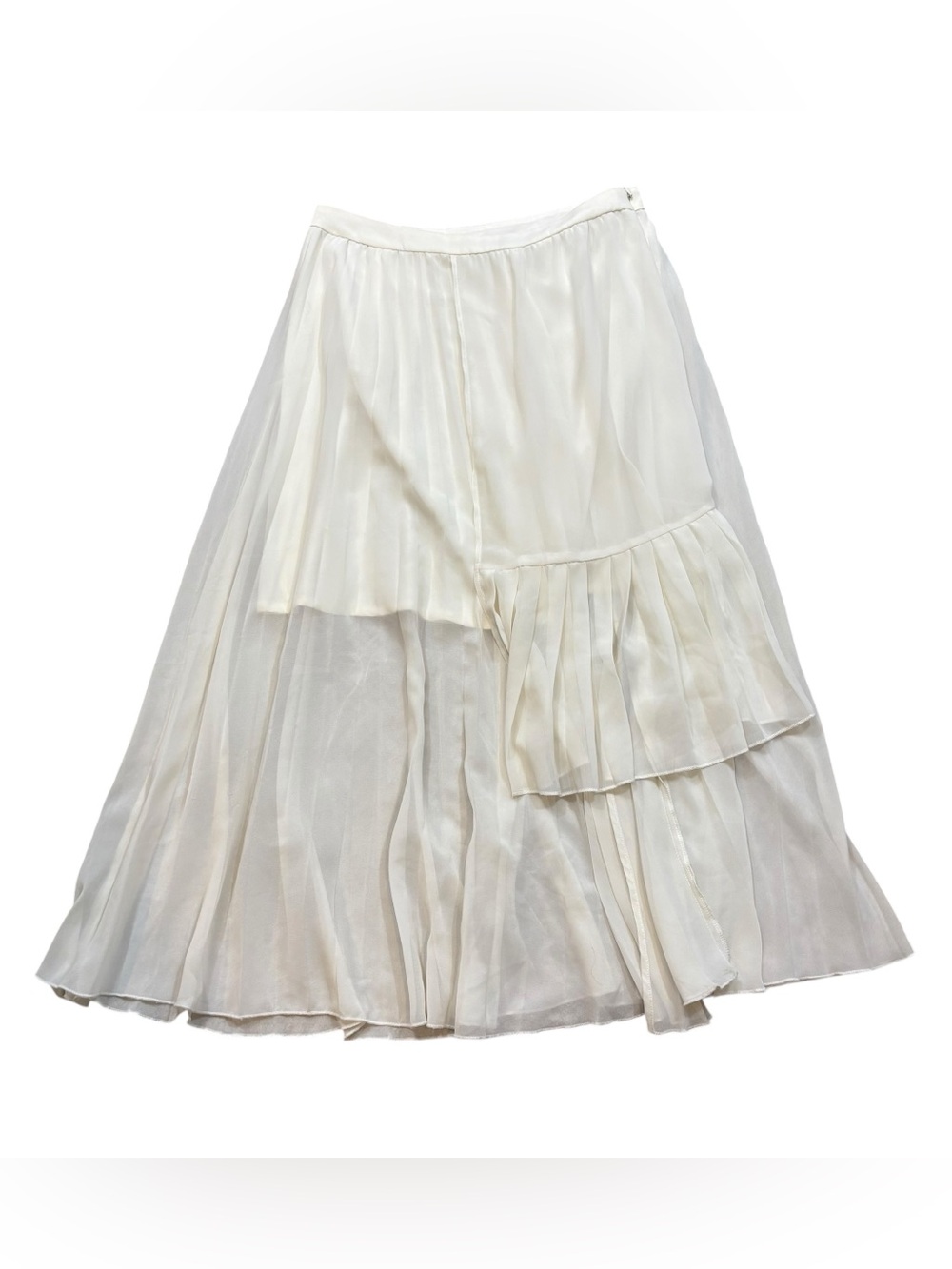 ASOS Cream White Layered Midi Skirt